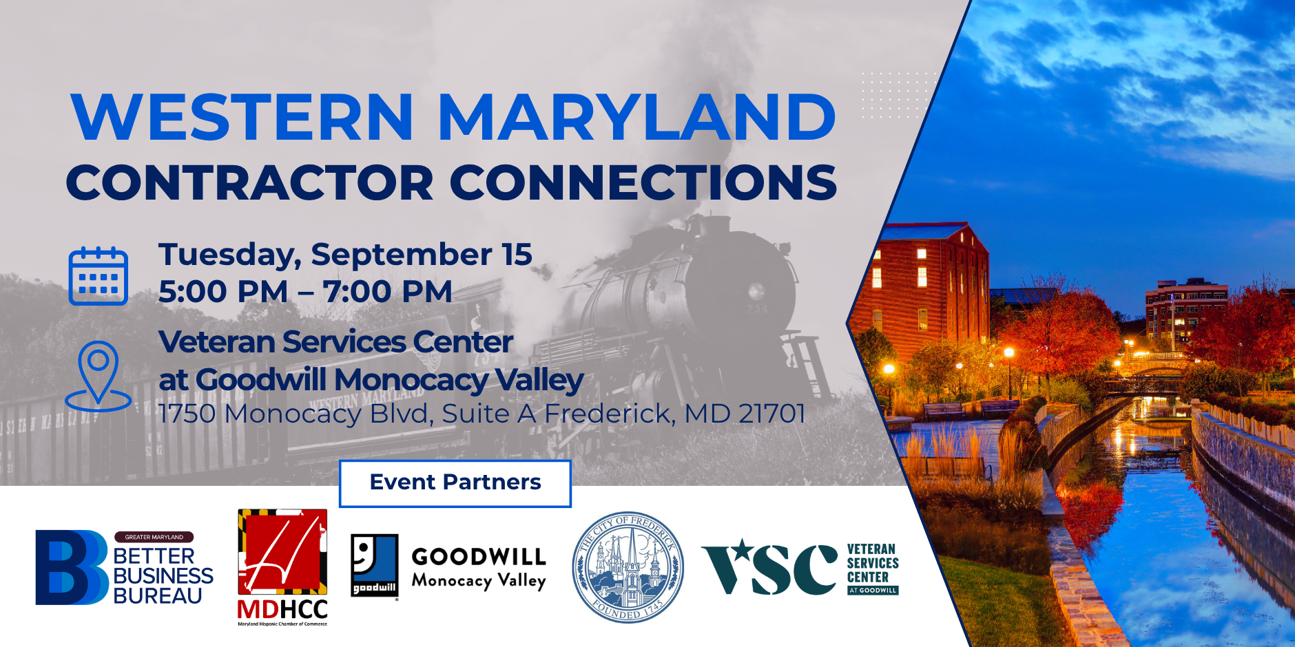 The Western Maryland Contractor Connections promotional graphic.
