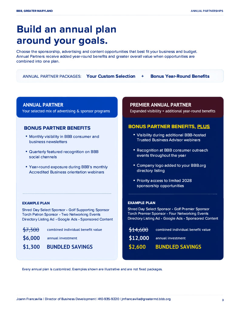 Page 3 of 8 from the 2027 advertising and sponsorship packet.